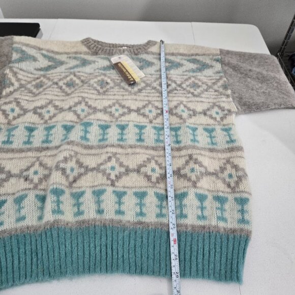 NWT Alafoss Iceland Icewool Nordic Wool Sweater Sz L 44-46 Vintage Ski Oversized - Picture 5 of 11